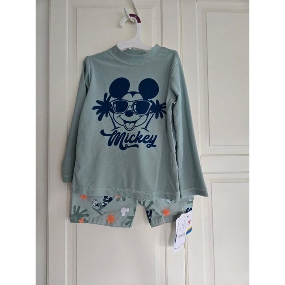 Disney Mickey Mouse Swim Trunks and Rashguard Top - Toddler size 3T - NEW